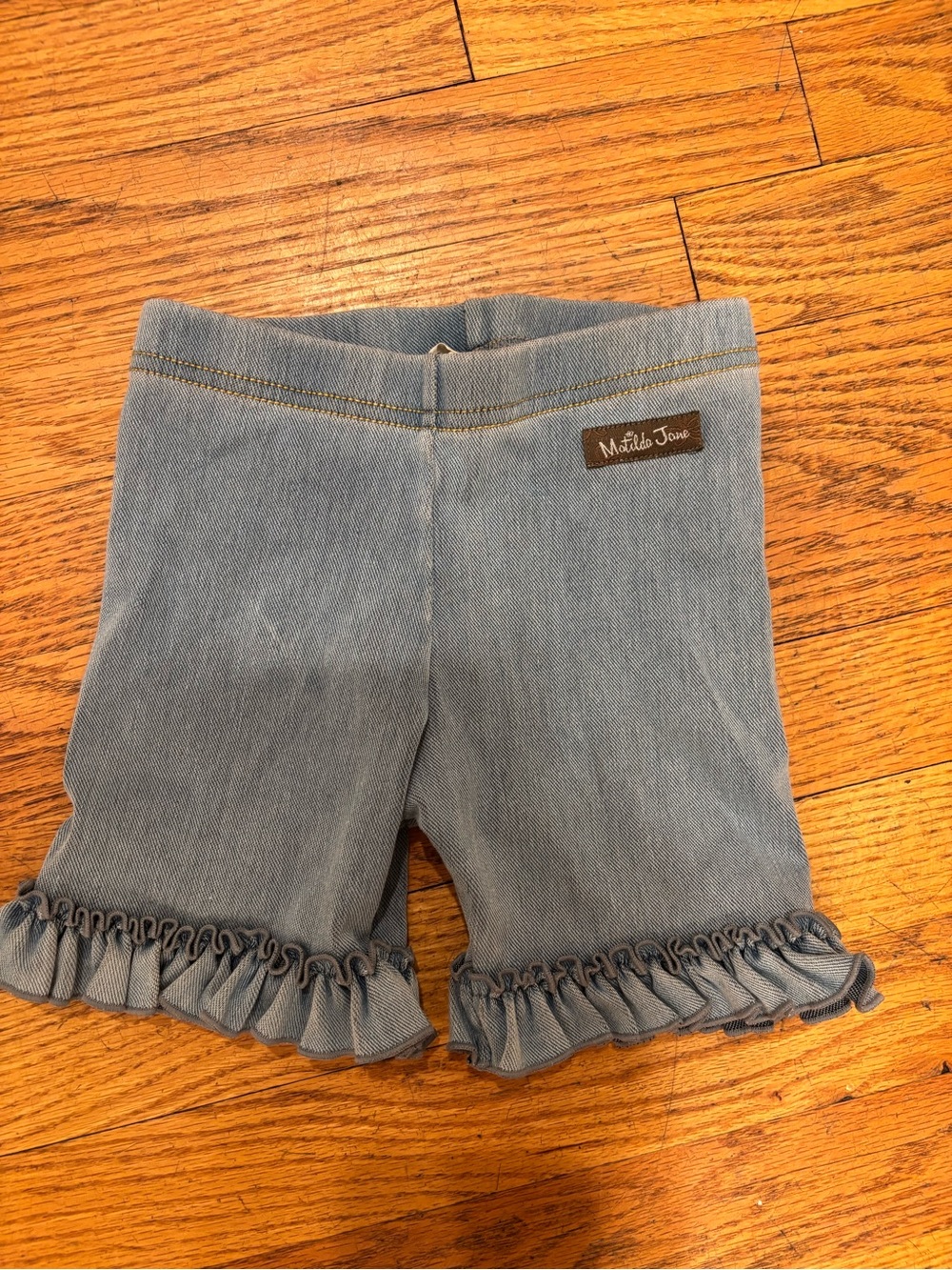 Matilda Jane Light Blue Ruffle Hem Girls Shorts 3